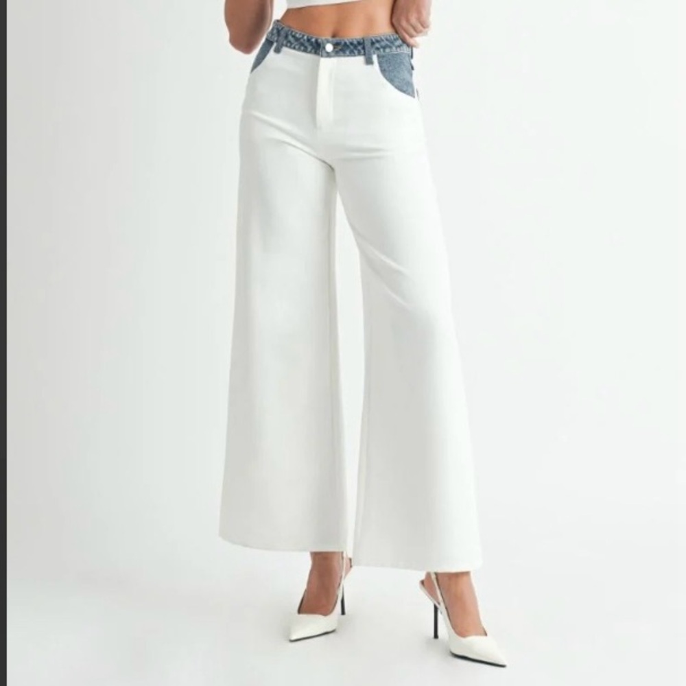 White Denim Contrast
Tube Top and Jeans SET (SZ L) - Picture 4 of 17